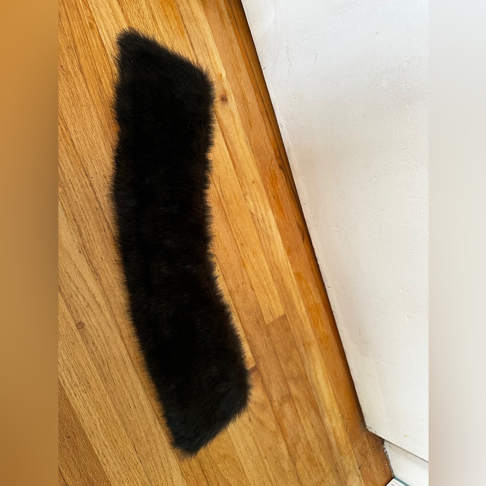 Vintage Black Faux Fur Collar